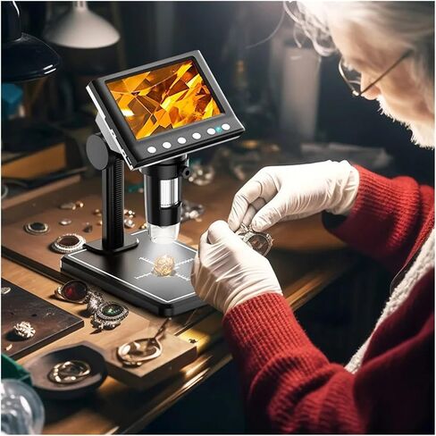 Digital Microscope 1000X Coin 1080P Video for Adult Soldering with 8 LEDs in Kuwait