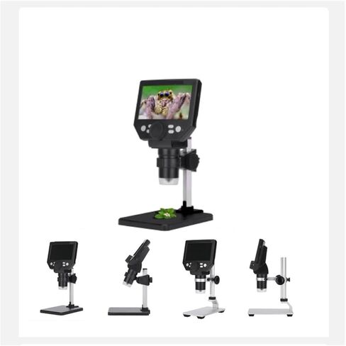 مجهر عدسة مجهر G1000 مجهر رقمي لحام 4.3 بوصة قاعدة كبيرة شاشة LCD 8MP 1-1000X عدسة مكبرة مكبرة مستمرة للمجهر البصري in Kuwait