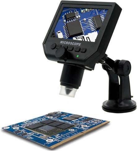 1-600x مجهر الكتروني رقمي محمول 3.6MP VGA المجاهر 4.3 "HD LCD PCB اللوحة الأم إصلاح المنظار المكبر الكاميرا in Kuwait