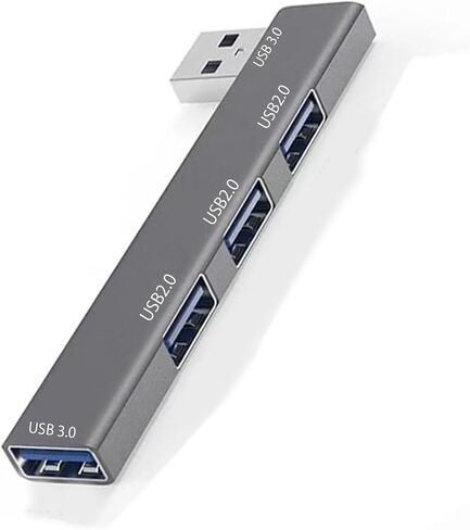 Portable Right Angle Aluminum Alloy USB 3.0 Hub, 4 Ports USB (1 USB 3.0 Ports, 3 USB 2.0 Ports) for laptops, USB Sticks, Mobile Hard Drives, etc. in Kuwait