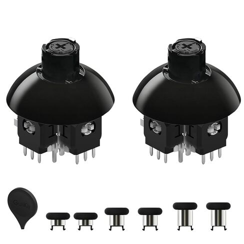 عصا التحكم الكهرومغناطيسية AKNES GuliKit TMR المتوافقة مع وحدة التحكم DualSense PS5 / DualSense Edge (PS5 Edge)، استبدال عصا التوتر القابلة للتعديل 720 درجة، مع 3 أزواج من أغطية عصا الإبهام ذات الارتفاع، يتطلب اللحام in Kuwait