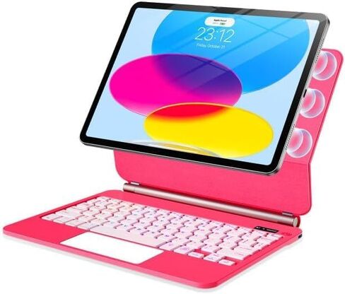 حافظة لوحة المفاتيح ALIWLHOF لجهاز iPad (A16) الجيل الحادي عشر 11 بوصة 2025 والجيل العاشر 10.9 بوصة 2022 - لوحة مفاتيح بإضاءة خلفية على الطراز السحري مع لوحة تتبع متعددة اللمس - حامل ناتئ عائم - حافظة مغناطيسية لجهاز iPad in Kuwait