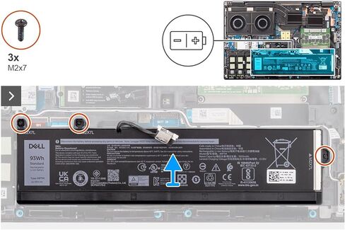 DELL X9FTM 11.55V 7650mAh 93Wh 6-Cell Lithum-Ion Recharged Battery For DELL Precision 7670 7680 7770 7780 Mobile Workstation Series Laptop DP/N: P114F P114F001 P114F002 P115F P115F001 P115F002 0X9FTM in Kuwait