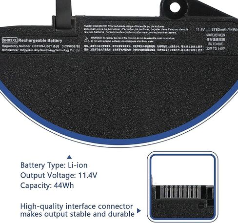 SN03XL Laptop Battery Replacement for HP EliteBook 820 G3 725 G3 Series SN03044XL HSTNN-DB6V 800232-241 800514-001(11.4V 44Wh) in Kuwait