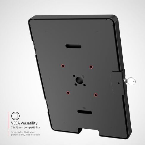 حاوية قفل ممتازة من CTA لجهاز Zebra ET40 اللوحي - حافظة معدنية آمنة مع قفل مفتاح، حامل VESA 75x75، إدارة الكابلات، دعم الصورة والمناظر الطبيعية (PAD-PARAET40) in Kuwait