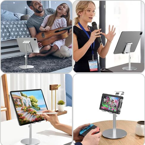 for iPad Tablet Stand for Desk, Adjustable Desktop Cell Phone Stand Holder for iPad Pro 9.7/10.5/11/12.9/Air Mini 5th/6th Generation, iPhone 16/15/14/13/12/11, Samsung Tablet, Tab (3.5-13") in Kuwait