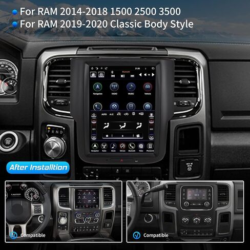Linkswell T-Style 10.4 بوصة استبدال راديو Android لـ 2014-2018/2019-2022 نموذج الجسم الكلاسيكي RAM 1500 2500 3500 GPS Navigation Head Unit مشغل الوسائط المتعددة HDMI/BT/USB/SWC/WiFi ستيريو السيارة in Kuwait