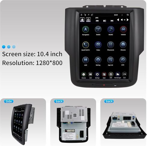 Linkswell T-Style 10.4 بوصة استبدال راديو Android لـ 2014-2018/2019-2022 نموذج الجسم الكلاسيكي RAM 1500 2500 3500 GPS Navigation Head Unit مشغل الوسائط المتعددة HDMI/BT/USB/SWC/WiFi ستيريو السيارة in Kuwait