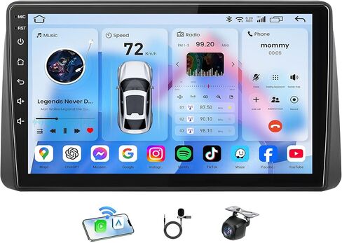[8core 4+64G] Car Radio for Dodge Grand Caravan 2011-2020: Upgrade 1280 * 800 HD Touch Screen Stereo with Bluetooth5.0 FM/AM/EQ GPS 1080P Backup Camera CarPlay Android Auto in Kuwait