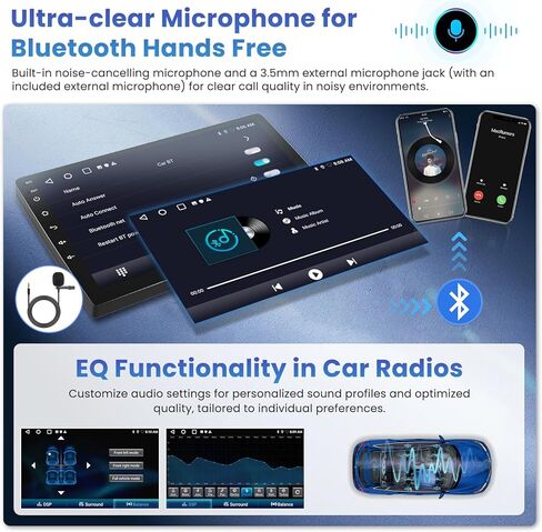 راديو 5 جيجا هرتز واي فاي 2G+64G Android 15 لسيارة Hyundai Elantra 2015-2018 ستيريو مع Carplay لاسلكي Android Auto، 5.0 بلوتوث، EQ مدمج، شاشة لمس IPS 9 بوصة، GPS، FM/RDS SWC AHD ميكروفون احتياطي للكاميرا in Kuwait