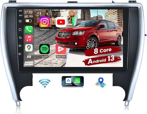[8Core 4+32G] راديو ستيريو لسيارة Toyota Camry 2015 2016 2017: ترقية شاشة لمس 1280 * 800 مع FM Bluetooth5.0 32EQ 5GWiFi6 Carplay Android Auto Split Screen GPS 1080P ملحقات الكاميرا الاحتياطية in Kuwait