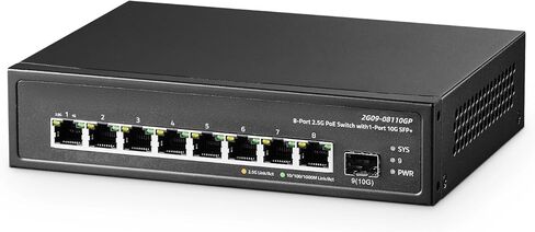 محول Binardat 10 منافذ جيجابت إيثرنت، 8 منافذ 100/1000 ميجابت في الثانية، 2 جيجابت Uplink، دعم Vlan، حافظة معدنية التوصيل والتشغيل غير المُدار in Kuwait