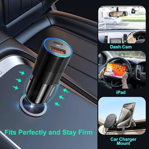 6 حزم شاحن سيارة USB C، Bangfun 36W مزدوج 12 فولت USB-C وUSB-A شاحن سيارة متعدد المنافذ QC+PD 3.0 شحن سريع ولاعة سجائر محول قابس هاتف لهاتف iPhone 17 16 15 14 13 12 Pro Galaxy Pixel Android in Kuwait