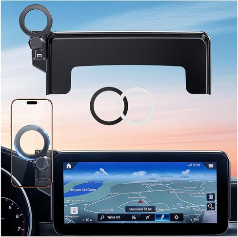 Car Phone Holder for Honda Civic 11th Gen 2026 2025 2024 2023 2022 (Only for 7/9-Inch Screen) 360° Rotation Magnetic Cell Phone Mount, Compatible with Magsafe, Does Not Affect Air Vent in Kuwait