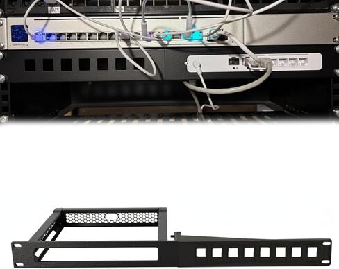 19"(1U) Rack Mount Compatible W/Cloud Gateway Fiber UCG-Fiber/UXG-Fiber + 7 Keystone Slots (1U, 19inch) (Black) in Kuwait