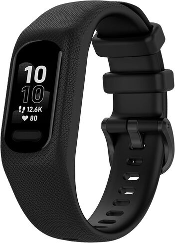 10-Pack Waterproof Bands Compatible with Garmin Vivosmart 5 Fitness Tracker, Classic Soft Sports Replacement Wristbands Fitness Straps for Women Men, Small and Large in Kuwait