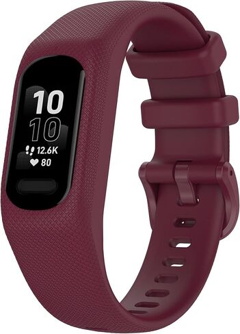 10-Pack Waterproof Bands Compatible with Garmin Vivosmart 5 Fitness Tracker, Classic Soft Sports Replacement Wristbands Fitness Straps for Women Men, Small and Large in Kuwait