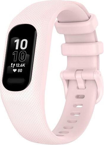 10-Pack Waterproof Bands Compatible with Garmin Vivosmart 5 Fitness Tracker, Classic Soft Sports Replacement Wristbands Fitness Straps for Women Men, Small and Large in Kuwait