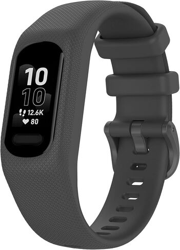 10-Pack Waterproof Bands Compatible with Garmin Vivosmart 5 Fitness Tracker, Classic Soft Sports Replacement Wristbands Fitness Straps for Women Men, Small and Large in Kuwait