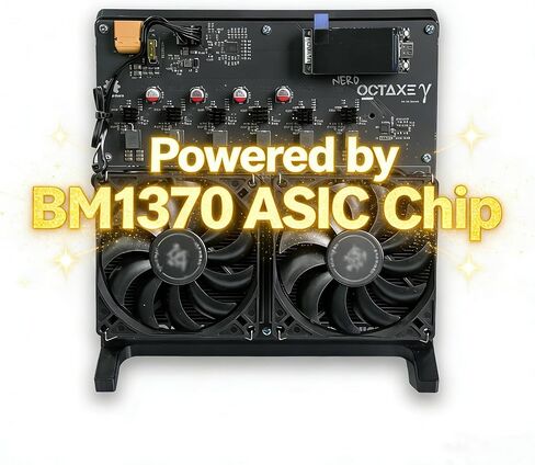 Bitcoin Home Miner Nerdqaxe++ 12TH/s 240 وات مع أربعة مراوح وثمانية شرائح BM1370 ASIC بمروحة مزدوجة للتوصيل والتشغيل 2.4G WiFi وهادئ لآلة التشفير Bitcoin Miner للمبتدئين in Kuwait