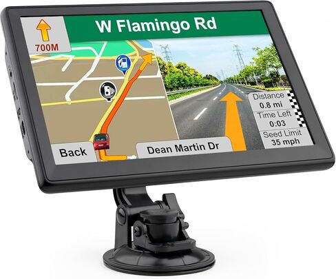 نظام ملاحة GPS للسيارة مع تحديث مجاني مدى الحياة لخرائط 2026، نظام ملاحة GPS للسيارة مقاس 7 بوصات للسائقين التجاريين للشاحنات مع بحث POI/ZIP، دعم FM، التوجيه الصوتي، تنبيهات Speedcam/Red Light in Kuwait