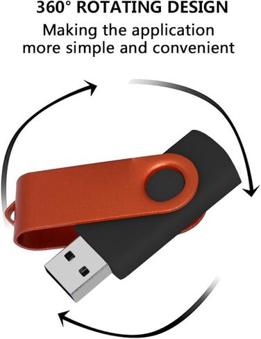 محرك أقراص فلاش USB سعة 128 جيجابايت مع محول من النوع C وحبل، محرك أقراص USB 2.0 معدني عالي السرعة قابل للدوران 360 درجة للهاتف/الوسادة/الكمبيوتر الشخصي/الكمبيوتر المحمول - (أرجواني 128 جيجابايت) in Kuwait