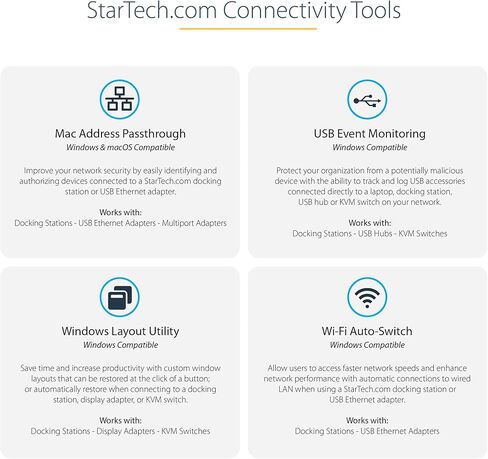 قاعدة شحن StarTech.com USB-C لأجهزة MacBook Pro/Air M1 M2 M3 M4 & Windows، عالمية مزدوجة 4K 60 هرتز / قاعدة Thunderbolt فردية 8K، شحن كمبيوتر محمول 96 وات in Kuwait