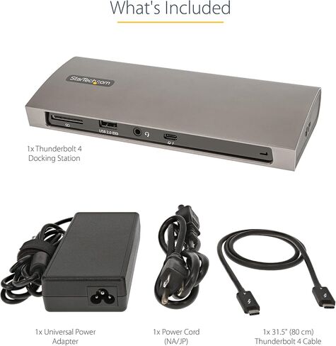 قاعدة شحن StarTech.com USB-C لأجهزة MacBook Pro/Air M1 M2 M3 M4 & Windows، عالمية مزدوجة 4K 60 هرتز / قاعدة Thunderbolt فردية 8K، شحن كمبيوتر محمول 96 وات in Kuwait