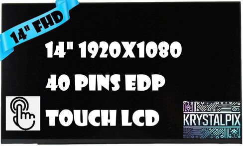 شاشة LCD جديدة من KrystalPix تناسب - شاشة LCD بديلة لـ NV140FHM-T02 DPN 0JN7TT JN7TT لـ Dell Latitude 5420 5430 14 بوصة شاشة لمس FHD LCD LED غير لامعة - شاشة لمس OTP 40 دبابيس جديدة in Kuwait