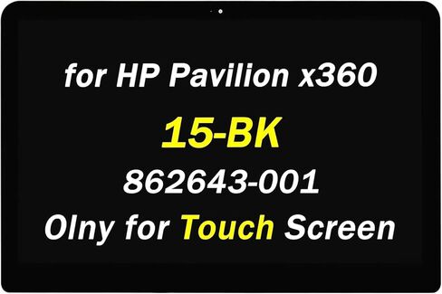 862643-001 بديل لـ HP Pavilion X360 15-bk 15-bk151NR 15-bk020WM Series 30 Pins 1920x1080 15.6 بوصة شاشة LCD تعمل باللمس محول الأرقام (فقط لـ 1920x1080) in Kuwait
