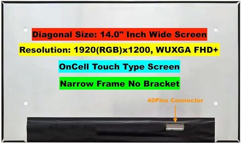 EM EMAJOR TECH New Screen Replacement for HP N140JCN-EEK 1920X1200 FHD+ OnCell Touch LCD LED Display with Set of Tape and Tools (for HP Only) in Kuwait