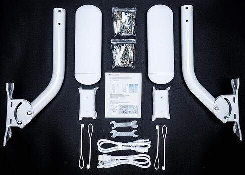 جسر لاسلكي Ubiquiti NS-5AC تم تكوينه مسبقًا، مجموعة من 2 Nanostation NS5AC مع أقطاب J، جسر واي فاي خارجي من نقطة إلى نقطة، التوصيل والتشغيل، 5 جيجا هرتز، 450+Mbps، نطاق ارتباط 15+كم، جسر الشبكة in Kuwait