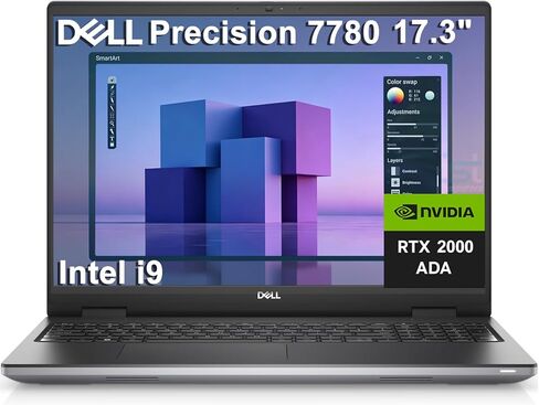 كمبيوتر محمول Dell Precision 7000 7780 Mobile Workstation، NVIDIA RTX 2000 Ada 8GB، 32GB LPCAMM2 DDR5 RAM، 17.3 بوصة FHD، Intel 24-Core i9-13950HX (>Ultra 7-165H)، كمبيوتر IST مخصص 1 تيرابايت/2 تيرابايت SSD، ويندوز 11 برو in Kuwait