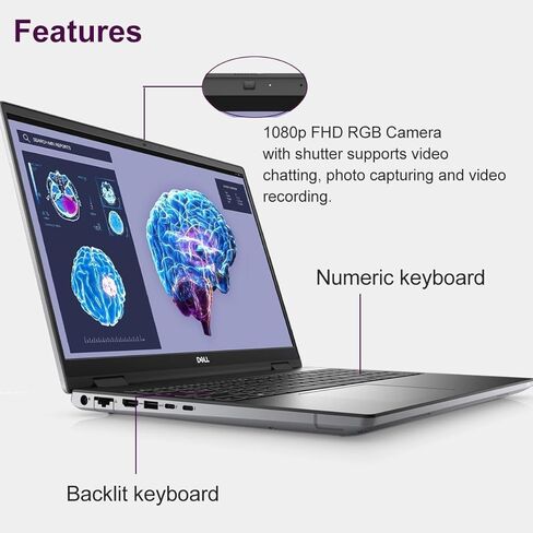 كمبيوتر محمول Dell Precision 7000 7780 Mobile Workstation، NVIDIA RTX 2000 Ada 8GB، 32GB LPCAMM2 DDR5 RAM، 17.3 بوصة FHD، Intel 24-Core i9-13950HX (>Ultra 7-165H)، كمبيوتر IST مخصص 1 تيرابايت/2 تيرابايت SSD، ويندوز 11 برو in Kuwait