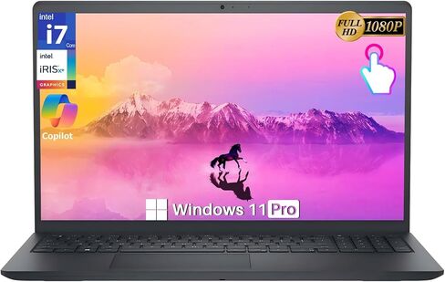 لاب توب ديل انسبايرون 15 بشاشة تعمل باللمس - انتل الجيل الثالث عشر كور i7 1355U (10 نواة، حتى 5.0 جيجا هرتز)، ذاكرة الوصول العشوائي 16 جيجا، 1 تيرابايت اس اس دي، شاشة لمس IPS مضادة للتوهج 15.6 بوصة، واي فاي 6، مساعد الطيار AI، ويندوز 11 برو in Kuwait