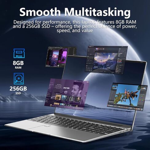 2026 أحدث كمبيوتر محمول مقاس 15.6 بوصة يعمل بنظام التشغيل Windows 11، وذاكرة وصول عشوائي 8 جيجابايت وذاكرة وصول عشوائي سعتها 256 جيجابايت SSD، وذاكرة وصول عشوائي 32 جيجابايت + 1 تيرابايت قابلة للتوسيع، ومعالج Pentium 6500y (يصل إلى 3.4 جيجاهرتز)، و1080 بك in Kuwait