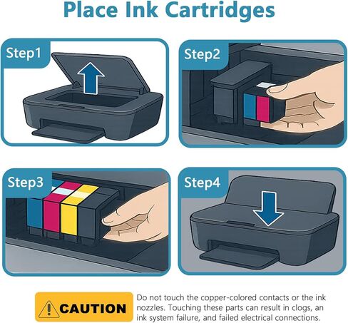 936e Ink Cartridges Compatible Replacement for HP 936 XL 936XL Combo Fit for OfficeJet 9122e Pro 9120 9120e 9125 9110b 9120b 9130b,Wide Format 9730e 9730 Printer with V18.1.1 Chip (CYMK, 4 Packs ) in Kuwait
