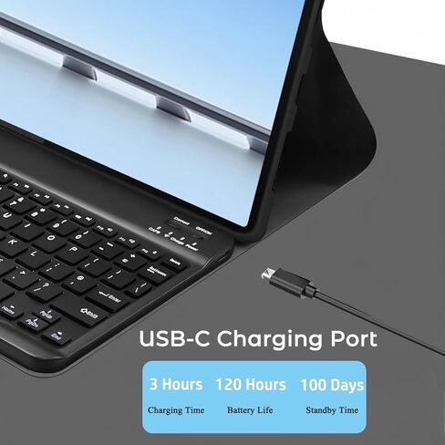حافظة لوحة مفاتيح قابلة للفصل لجهاز Lenovo Idea Tab Pro 12.7 بوصة 2025 (TB373FU/TB373ZC/TB375FC)، حافظة لوحة مفاتيح مغناطيسية لجهاز Lenovo Idea Tab Pro 12.7 بوصة 2025 مع حامل قلم، 3 زوايا تعديل، أسود in Saudi Arabia