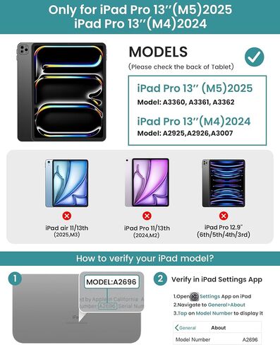 حافظة لوحة المفاتيح Edge Pro لجهاز iPad Pro 13 بوصة M5/M4(2025/2024)، غلاف من الألومنيوم، لوحة مفاتيح بإضاءة خلفية على الطراز السحري، نحيفة 3.98 مم، خفيفة الوزن للغاية، لوحة تتبع دقيقة، أسود فضائي in Kuwait