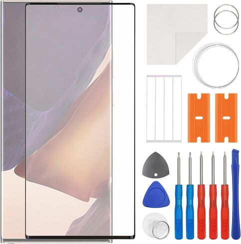 بديل شاشة زجاجية خارجية أمامية جديدة لهاتف Samsung Galaxy Note 20 Ultra 5G 6.9 بوصة مع أدوات OCA (لا تشمل شاشة LCD ومحول رقمي يعمل باللمس) in Kuwait