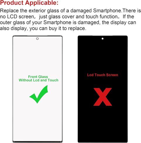بديل شاشة زجاجية خارجية أمامية جديدة لهاتف Samsung Galaxy Note 20 Ultra 5G 6.9 بوصة مع أدوات OCA (لا تشمل شاشة LCD ومحول رقمي يعمل باللمس) in Kuwait