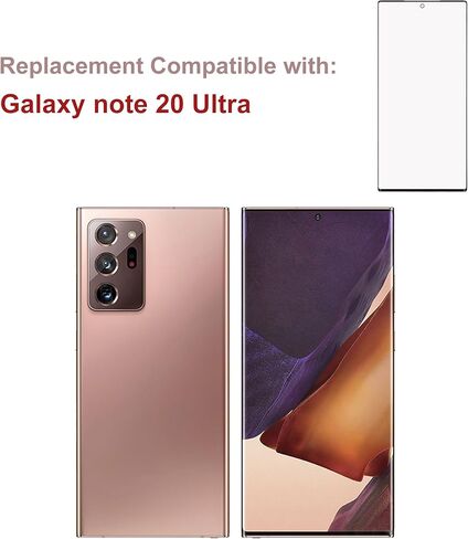بديل شاشة زجاجية خارجية أمامية جديدة لهاتف Samsung Galaxy Note 20 Ultra 5G 6.9 بوصة مع أدوات OCA (لا تشمل شاشة LCD ومحول رقمي يعمل باللمس) in Kuwait