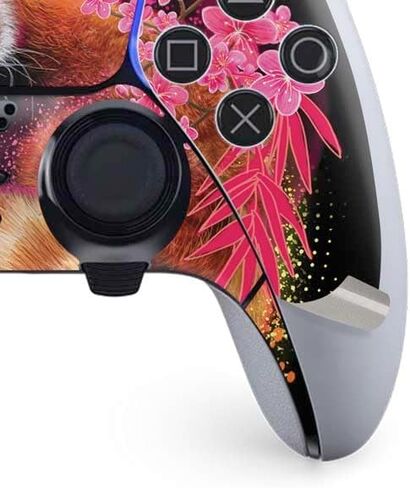 Skinit Decal Gaming Skin Compatible with PS5 DualSense Edge Pro Controller - Officially Licensed Red Panda with Flowers by Sheena Pike Design in Kuwait