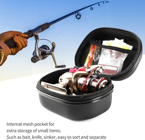 Alvinlite Fishing Reel Hard Case Fishing Reel Bag Watertight Fishing Wheel Storage Box for Fishing in Kuwait