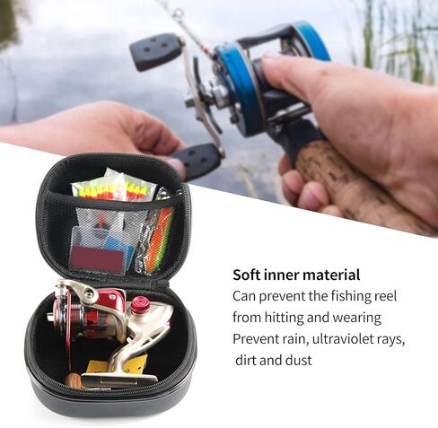 Alvinlite Fishing Reel Hard Case Fishing Reel Bag Watertight Fishing Wheel Storage Box for Fishing in Kuwait
