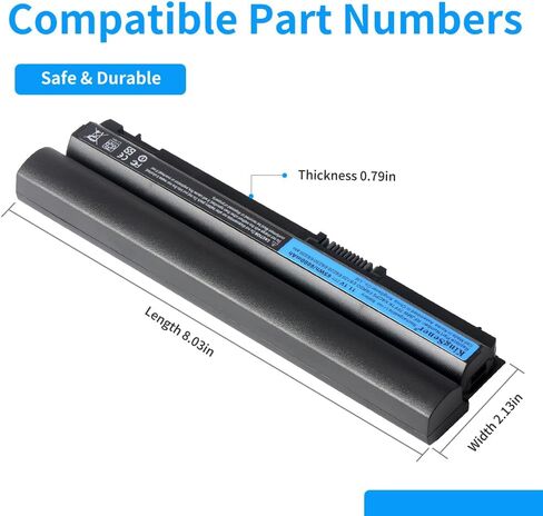 استبدال بطارية الكمبيوتر المحمول RFJMW E6230 لجهاز DELL Latitude E6220 E6330 E6320 E6120 E6430s FRR0G UJ499 7FF1K 312-1241 99GXD5 312-1446 TPHRG KJ321 Y61CV 11.1V 65WH in Kuwait