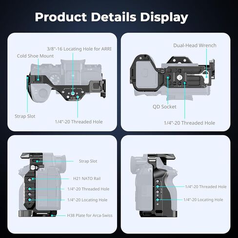 SmallRig HawkLock Quick Release Full Cage and NP-FZ100 Camera Battery Kit for Sony in Kuwait