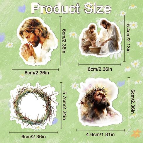 Jesus Stickers for Water Bottles - 50 Pcs Christian Religious Scrapbook Stickers, Faith Waterproof Decals, Bible Verse Vinyl Sticker for Laptop Journaling Prayer Board in Kuwait