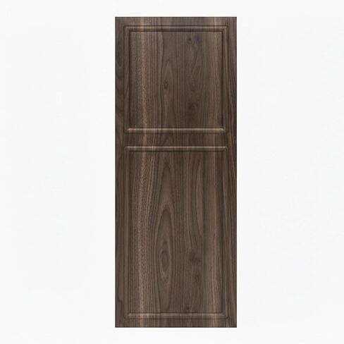 18 Series 14 in.X78 in. 3/4 inch Thickness 2-Panel Walnut Color Finished MDF Sliding Barn Door with Hardware Kit in Kuwait
