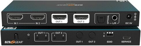 محول مصفوفة 2x2 8K UHD HDMI 2.1 مع تقليل الحجم التلقائي/إزالة تضمين الصوت (دعم 8K60/4K120 وVRR/FVA/ALLM) in Kuwait